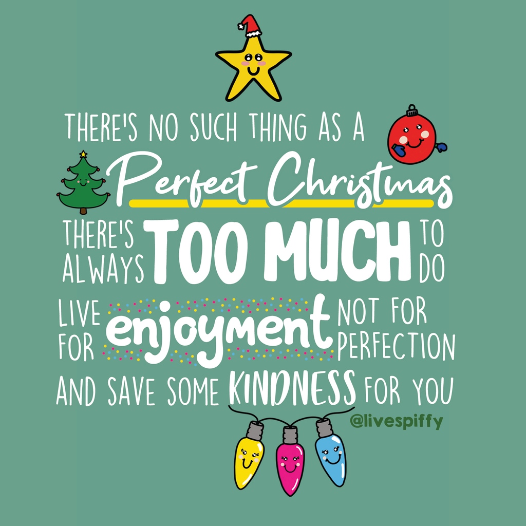 Here's your reminder that you don't need to aim for perfection and you deserve to enjoy yourself and be kind to yourself along the way. 🎄