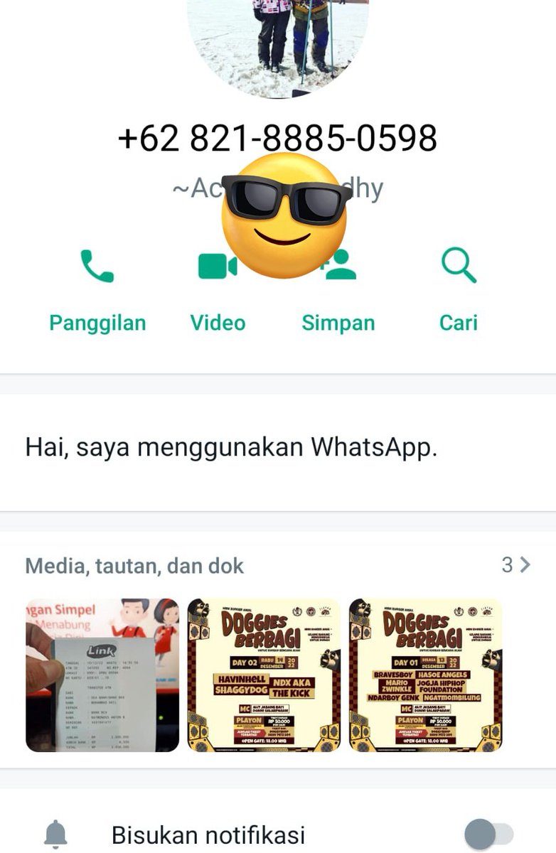 Bajingan og, konser amal aja ada yg mau nipu, bilang tf nya kelebihan trs minta di tf balik wkwkwk get contact nya jg udah di tag ni ternyata. 
Nama &amp; foto di wa yg dipakai bs jd cm asal ngambil. Hati hati ya gaes