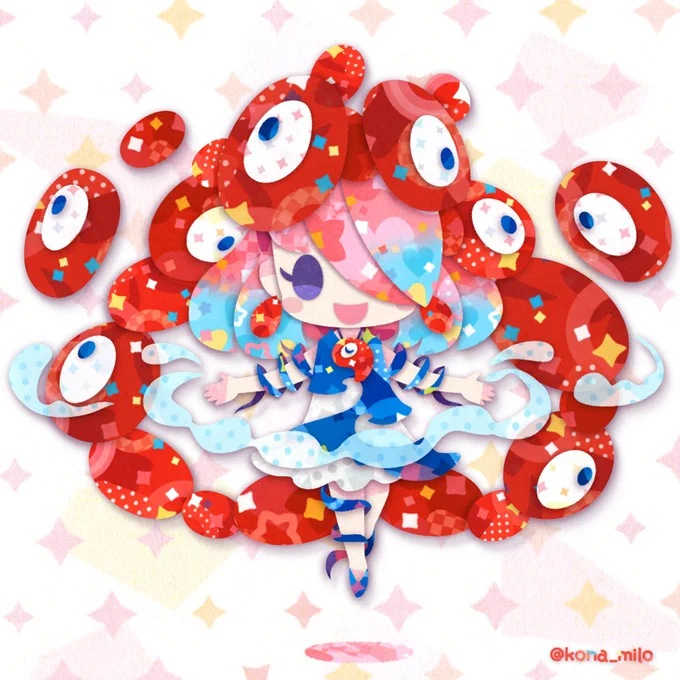 #今年も残りわずかなので今年一番伸びた絵を貼るミャクミャク様ちゃん 