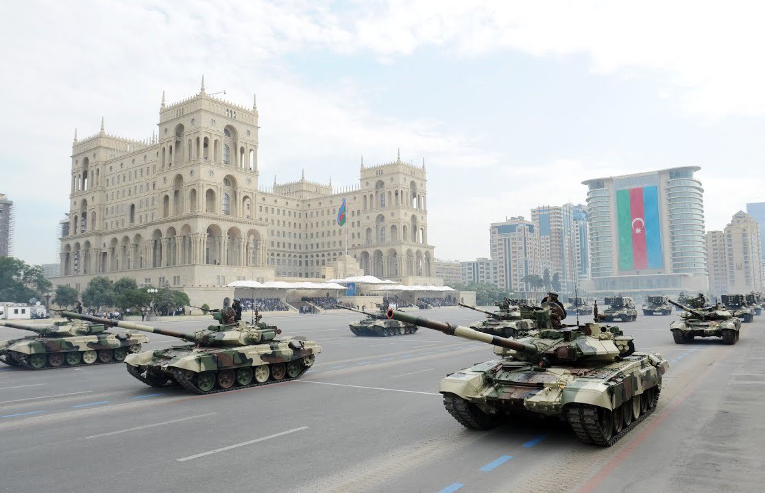 HJHuseyn's tweet photo. On 10 December #OTD 2020 the Victory Parade (#Zəfər paradı) was held in #Azadlıq Square of #Baku. 3000 servicemen who distinguished themselves during 44-day #PatrioticWar marched alongside military equipment in honour of the celebration of the Great #Victory of #Azerbaijan 🇦🇿 https://t.co/JJp2rMGm6C