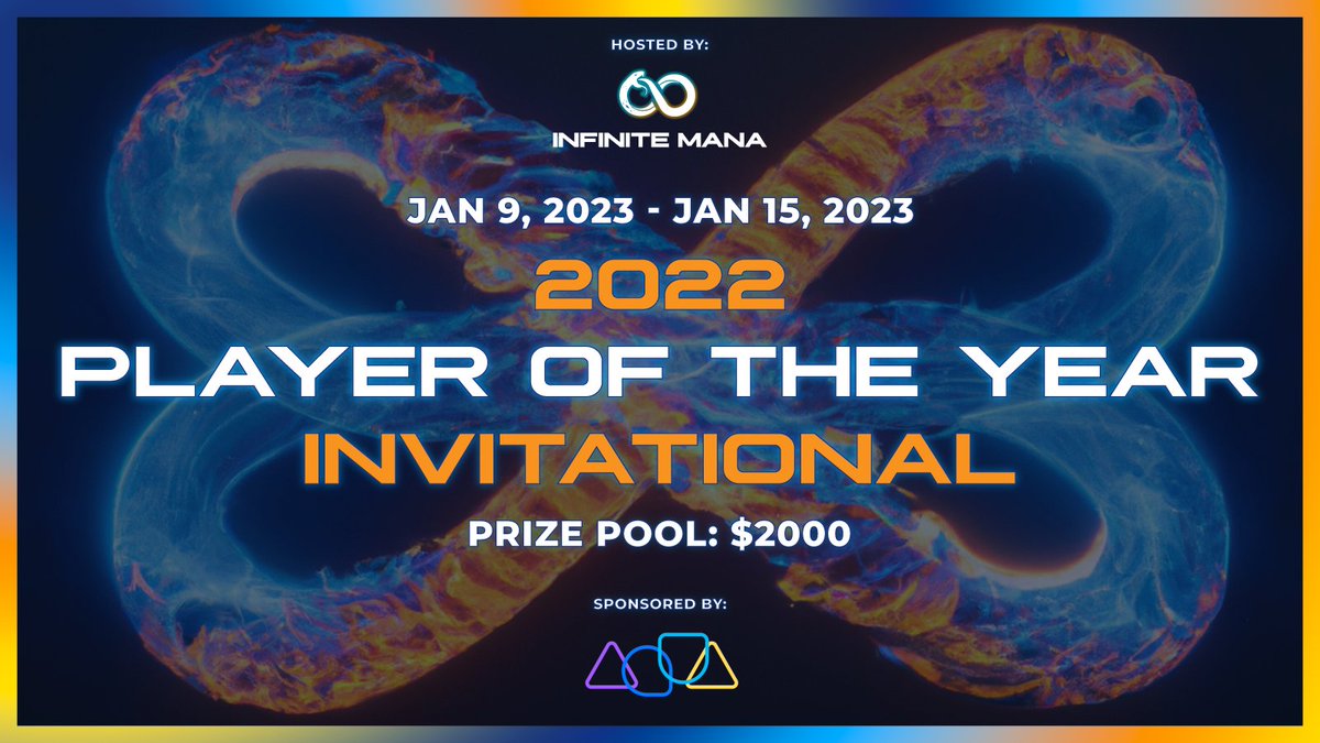 2022 was a huge year for competitive <a href="/GodsUnchained/">Gods Unchained</a>. Sponsors like @aquadotxyz, @E1337Metawear, <a href="/play2earncrypto/">playtoearn.net</a>, and <a href="/Immutable/">Immutable</a> stepped up to sponsor 6 figures worth of prizes in GU tournaments.

With that, we're excited to announce the 2022 Player of the Year Invitational!