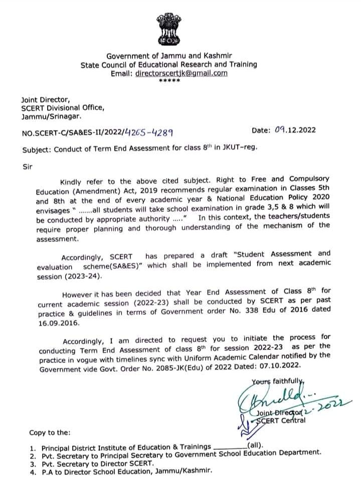 upsbudnumbalg's tweet photo. Conduct of Term End Assessment for Class 8th in JKUT-reg
@jkscert_jmu https://t.co/Fm8ZX5CA88