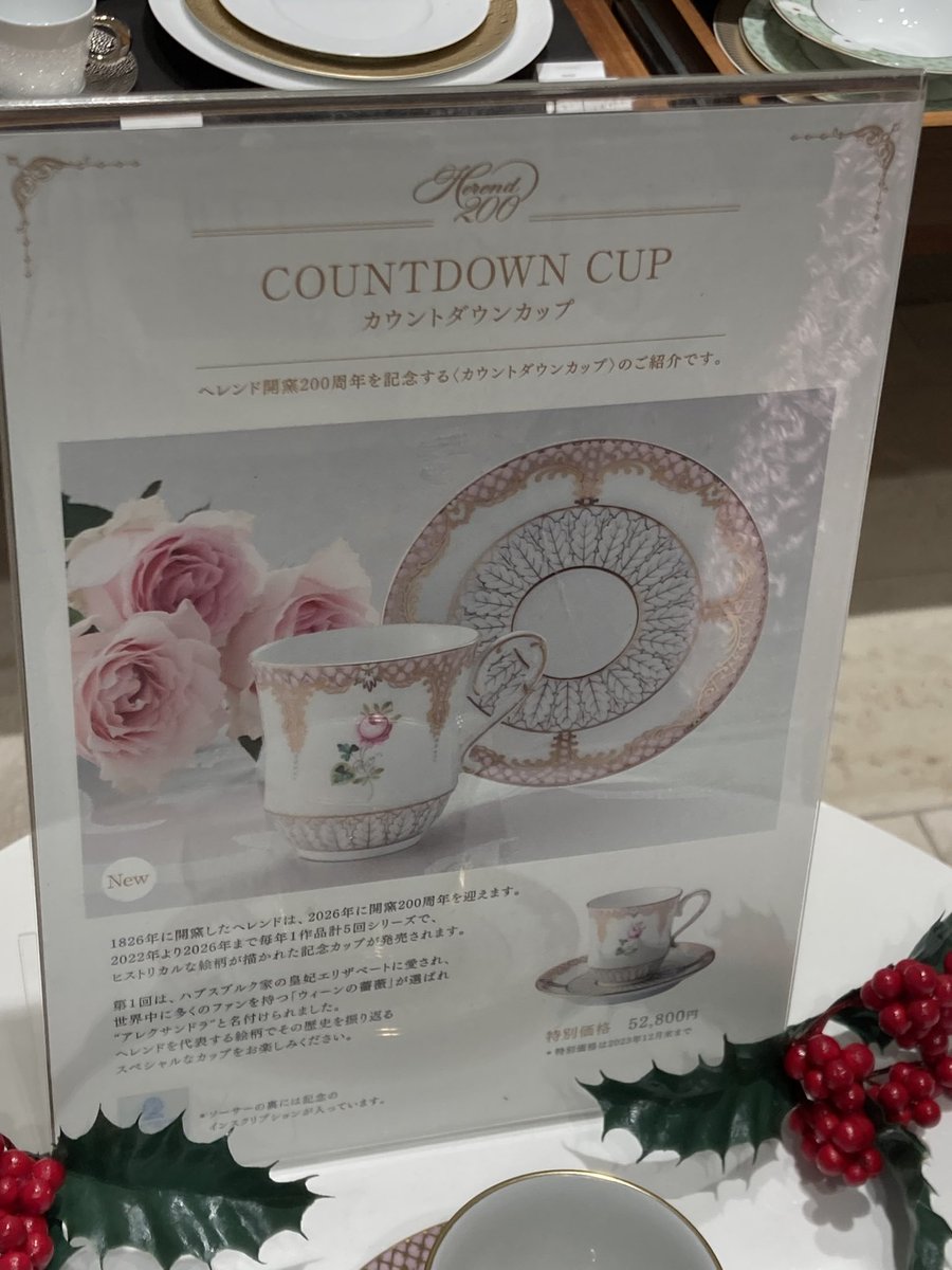 ヘレンド開窯200周年カウントダウンカップ アレクサンドラウィーンの  