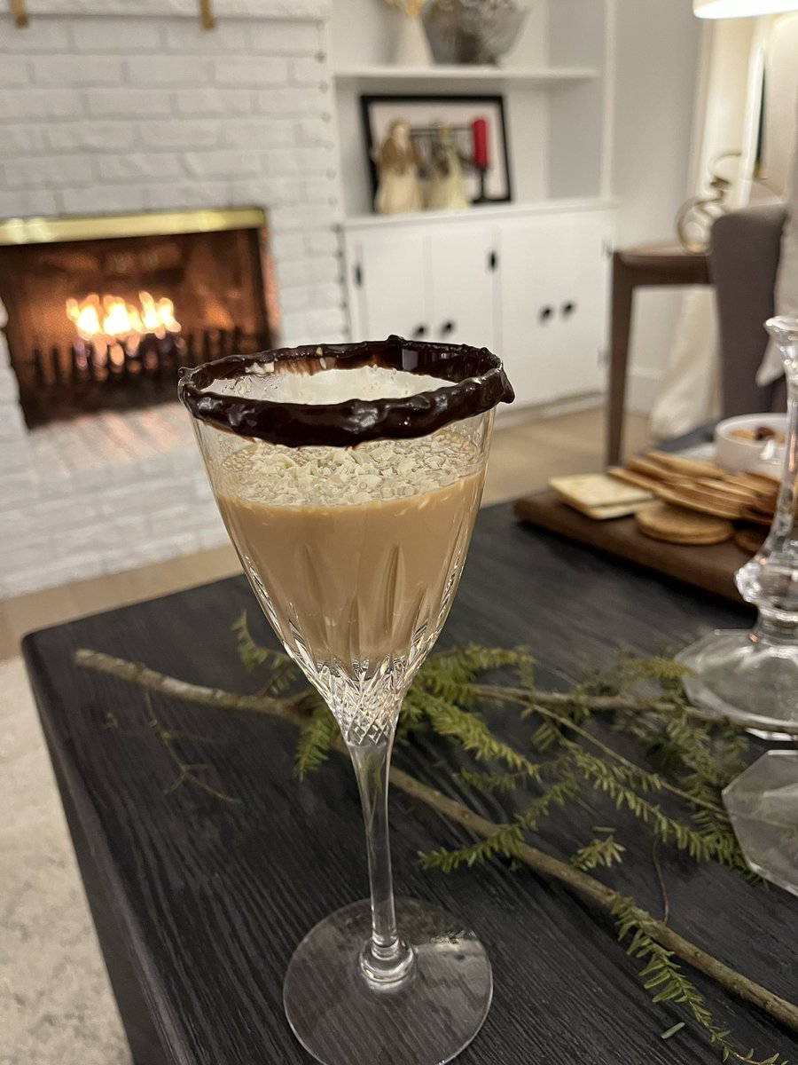 Holiday dinner with friends #ChocolateMartini