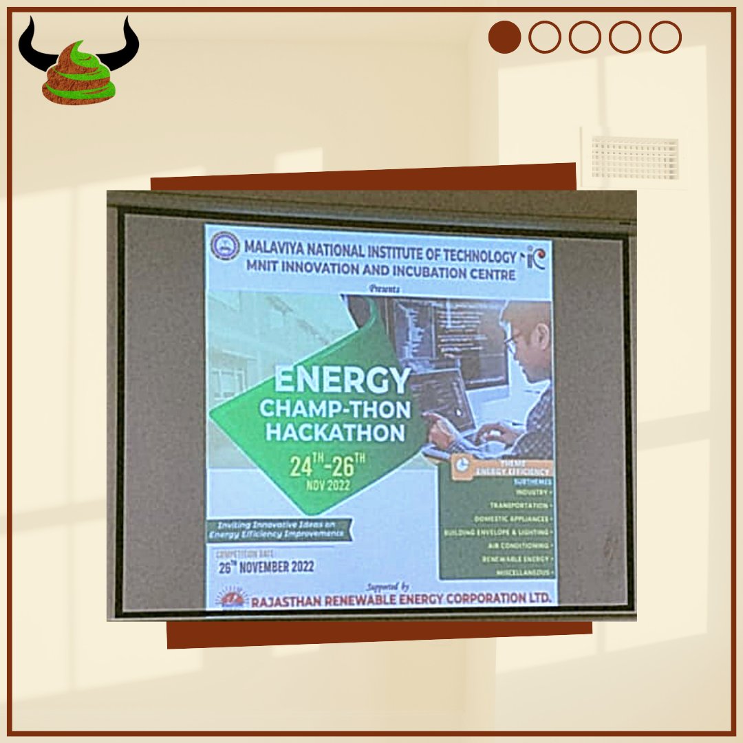 Gaumaaya's tweet photo. Glad to share that we stood first in Energy Champ-thon Hackathon organised by MIIC, MNIT and supported by Rajasthan Renewable Energy Corporation Ltd. from 24th to 26th November.

#hackathon #renewableenergy #greentech #cleantech #gaumaaya https://t.co/sJ6ox9ln11