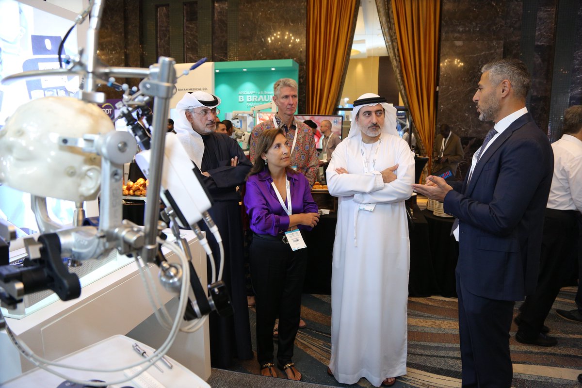 EINC2022's tweet image. Opening the Exhibition for the 8th Emirates International Neurosurgical Conference 2022 are Mohamed Al-Olama, Debora Garozzo on Day 1 of #EINC2022 

H.E Omar Sultan AlOlama, Minister of State for Artificial Intelligence visited the Exhibition Space on Day 2. 

#neurosurgery