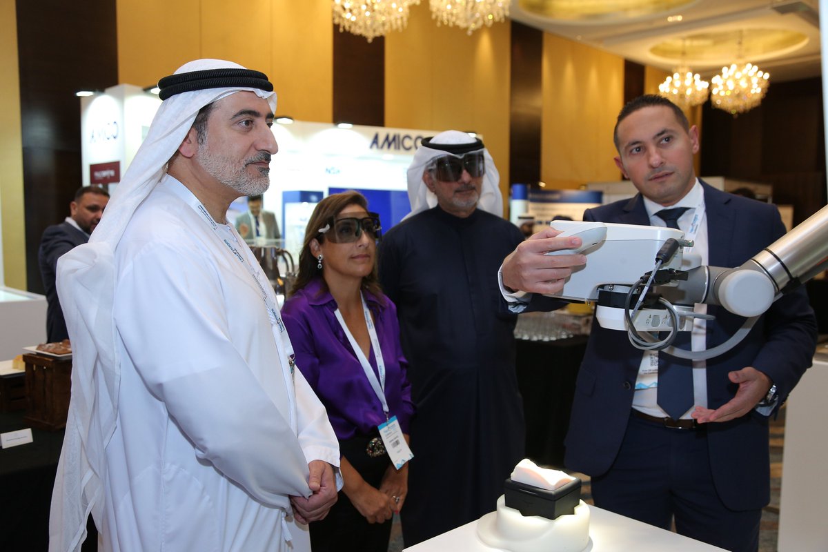 EINC2022's tweet image. Opening the Exhibition for the 8th Emirates International Neurosurgical Conference 2022 are Mohamed Al-Olama, Debora Garozzo on Day 1 of #EINC2022 

H.E Omar Sultan AlOlama, Minister of State for Artificial Intelligence visited the Exhibition Space on Day 2. 

#neurosurgery