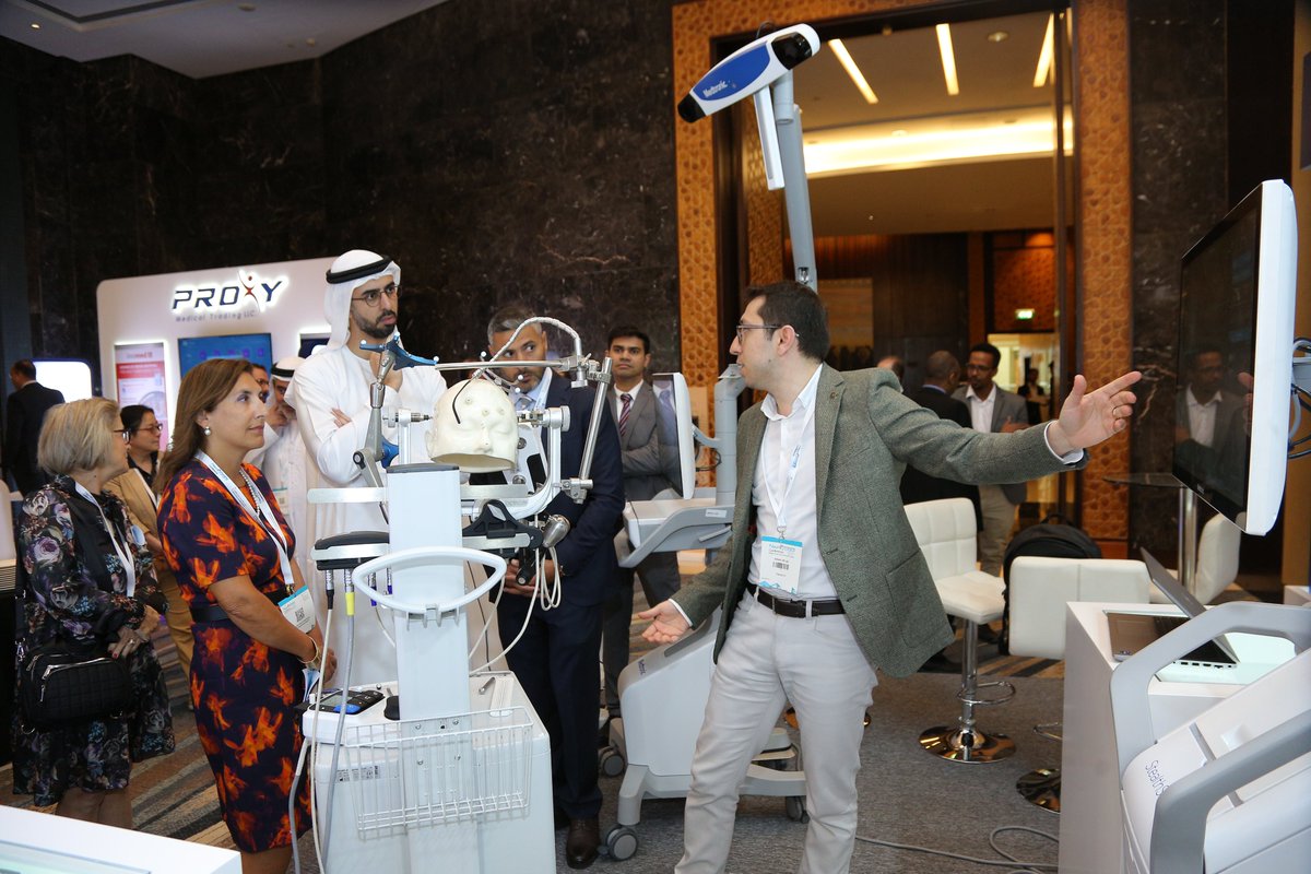 EINC2022's tweet image. Opening the Exhibition for the 8th Emirates International Neurosurgical Conference 2022 are Mohamed Al-Olama, Debora Garozzo on Day 1 of #EINC2022 

H.E Omar Sultan AlOlama, Minister of State for Artificial Intelligence visited the Exhibition Space on Day 2. 

#neurosurgery
