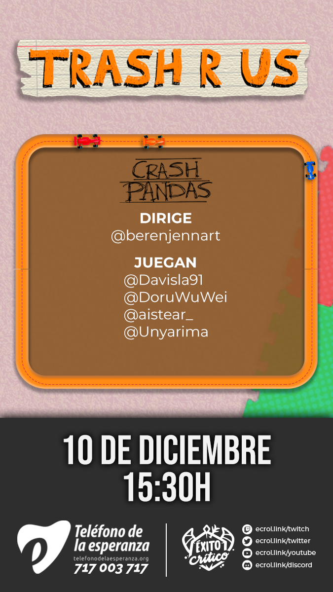 ExitoCritico's tweet photo. ¿Queréis VELOCIDAD?¿Queréis ANIMALICOS?¿Queréis un turbo FORD FIESTA? @berenjennart nos trae una partida de Trash Pandas muy original con TRASH R US un año más.
Juegan: @Davisla91 , @DoruWuWei , @aistear_ y @Unyarima
#RPLE2022 💚💚💚 https://t.co/JCpjFLCoDd