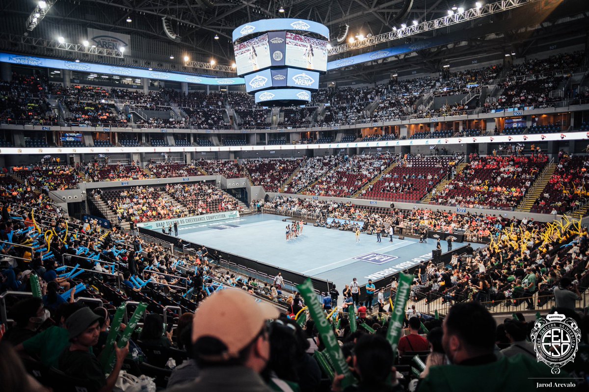 FEU_CSO's tweet photo. HAPPENING NOW:

The #UAAPSeason85 Cheerdance Competition has finally started. 

Tamaraws! The time has come to show what represents #EveryFEU by supporting our very own FEU Cheering Squad.

Photos by: Jarod Arevalo
Caption by: Ciryl Jessy Durias https://t.co/EvfOYZV9AY