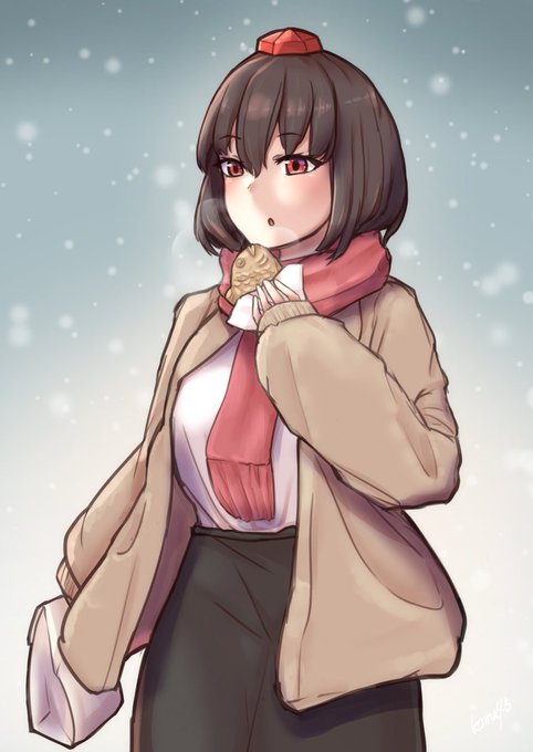 「寒いな・・・」
たい焼きを買って帰る文ちゃん 