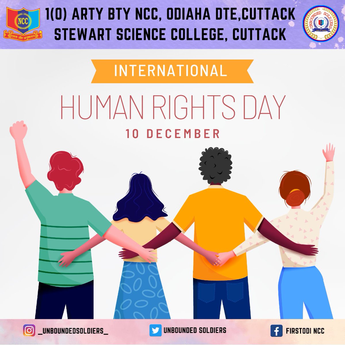 Unboundedarmy's tweet photo. On the account of #WorldHumanRightsDay_2022 we the cadets of Stewart sc. College under @OneODArtyBtyNCC observed it with high curiosity to know about rights and acts in Constitution.
@kalinga_sagar
@utkalpride
@humanrights1st
@SSingh_odisha
@CuttackDM
@GovernorOdisha
@HQ_DG_NCC https://t.co/fz5eizylHe