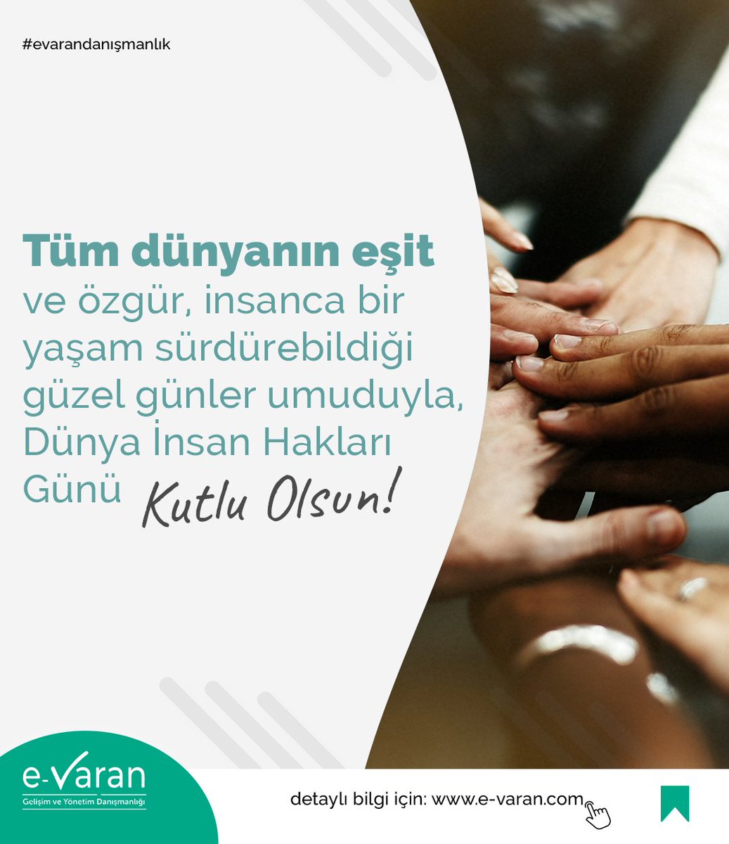_evaran's tweet photo. Tüm dünyanın eşit ve özgür, insanca bir yaşam sürdürebildiği güzel günler umuduyla, Dünya İnsan Hakları Günü kutlu olsun!

#evaran #dünyainsanhaklarıgünü #insanhakları #kutluolsun https://t.co/2sV9xvLZHS