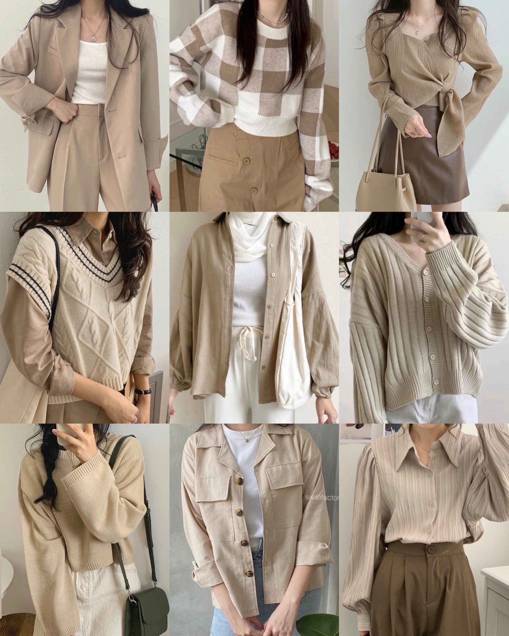 Aesthetic Stuff on X: Aesthetic beige outfit ideas - a thread -   / X