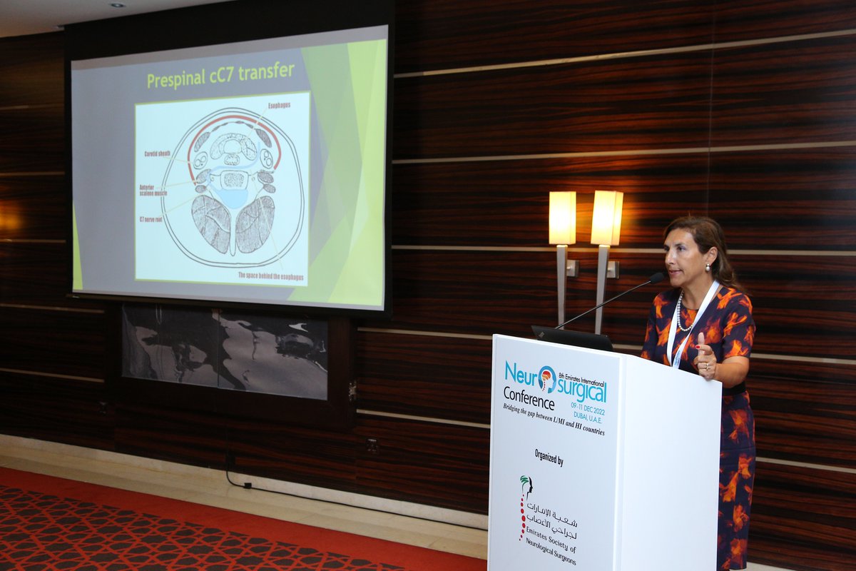EINC2022's tweet image. Debora Garozzo presents her Lecture &quot;Brachial plexus injuries - Our experience with CC7&quot; at the 8th Emirates International Neurosurgical Conference 2022

Join Us at Raffles Hotel, Wafi Dubai for #EINC2022 to learn more on such specialized topics in the field of Neurosurgery