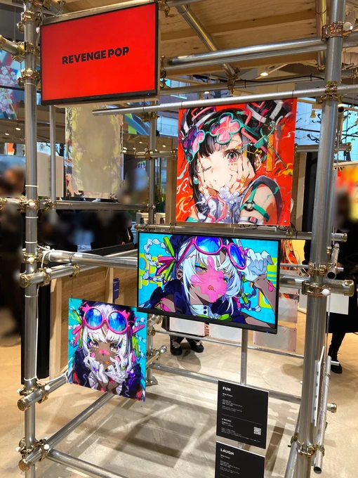 よしきさんの個展Mikaさんの個展をはしご観覧してきましたお二人のコラボ作品をみれて幸せな気持ちです… #REVENGEPOP 