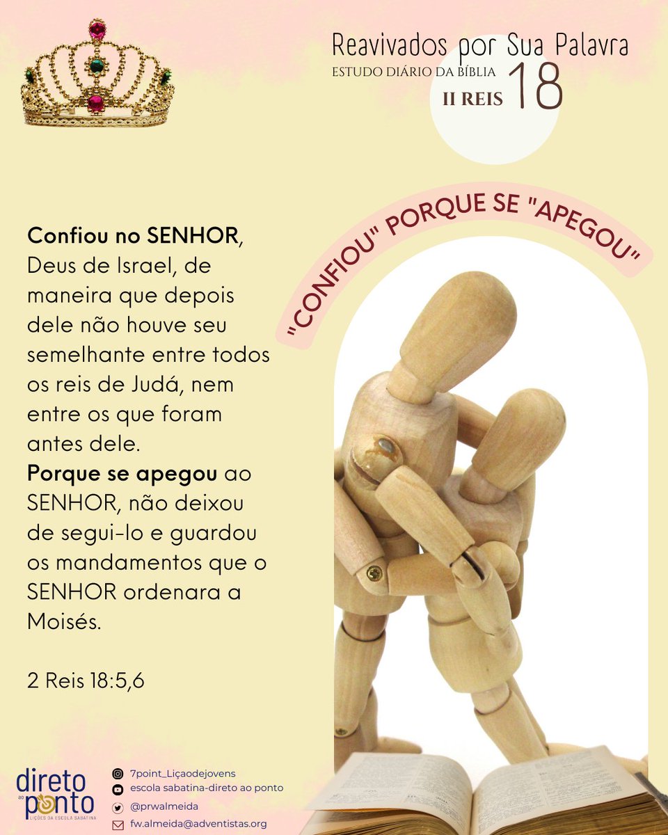 prwalmeida's tweet photo. #rpSp 2Rs18|#Confiou porque se #apegou…Deus permite muitas vezes que falhem aqueles em quem depositamos confiança, a fim de que possamos compreender quanto é insensato confiar nos homens e apoiar-nos na carne. Confiemos inteira, humilde e desinteressadamente em Deus. (CBV, 486) https://t.co/oicU3EP1n8