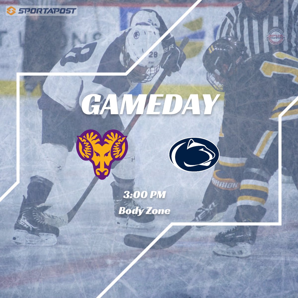 BERKSHOCKEY's tweet photo. It's #gameday. The Blue Lions are back at Body Zone in Wyomissing to take on the WCU Rams.
⏰3:00 PM
📍Body Zone 
As a gift to all our fans that come out to the games, admission to this game is FREE. Please Come out and support the boys for the last game of the season. We Are! https://t.co/nDT1IITMBJ