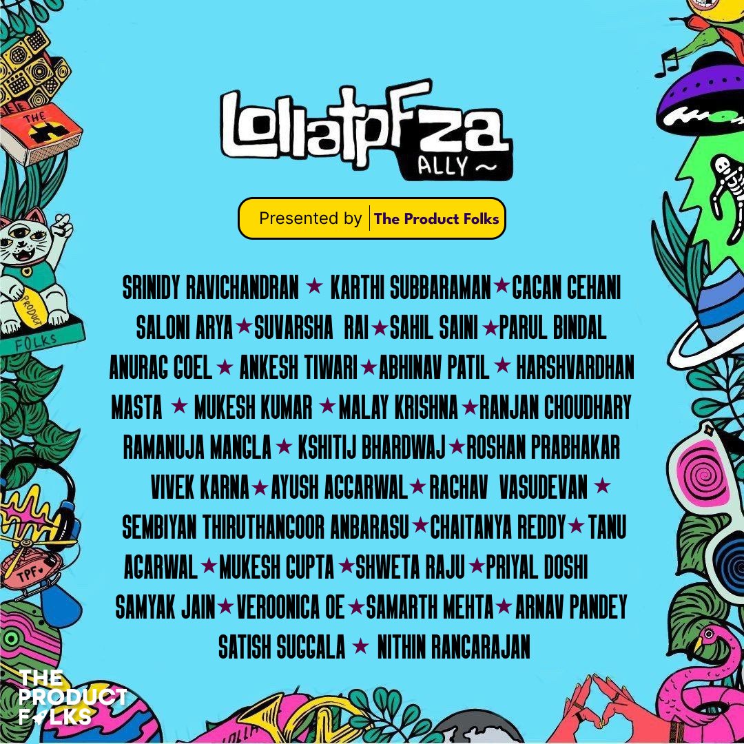 TheProductfolks's tweet photo. #Lollatpfza @lollapalooza 

Ally by @TheProductFolks 🚀

30+ mentors, 1:1 Product Management &amp; Product Designing mentorship all at one place 🎯

This is Lollatpfza India 2023! 🤩

Move up your career ladder now! 
https://t.co/QJarBobStF https://t.co/FtS295MIRt