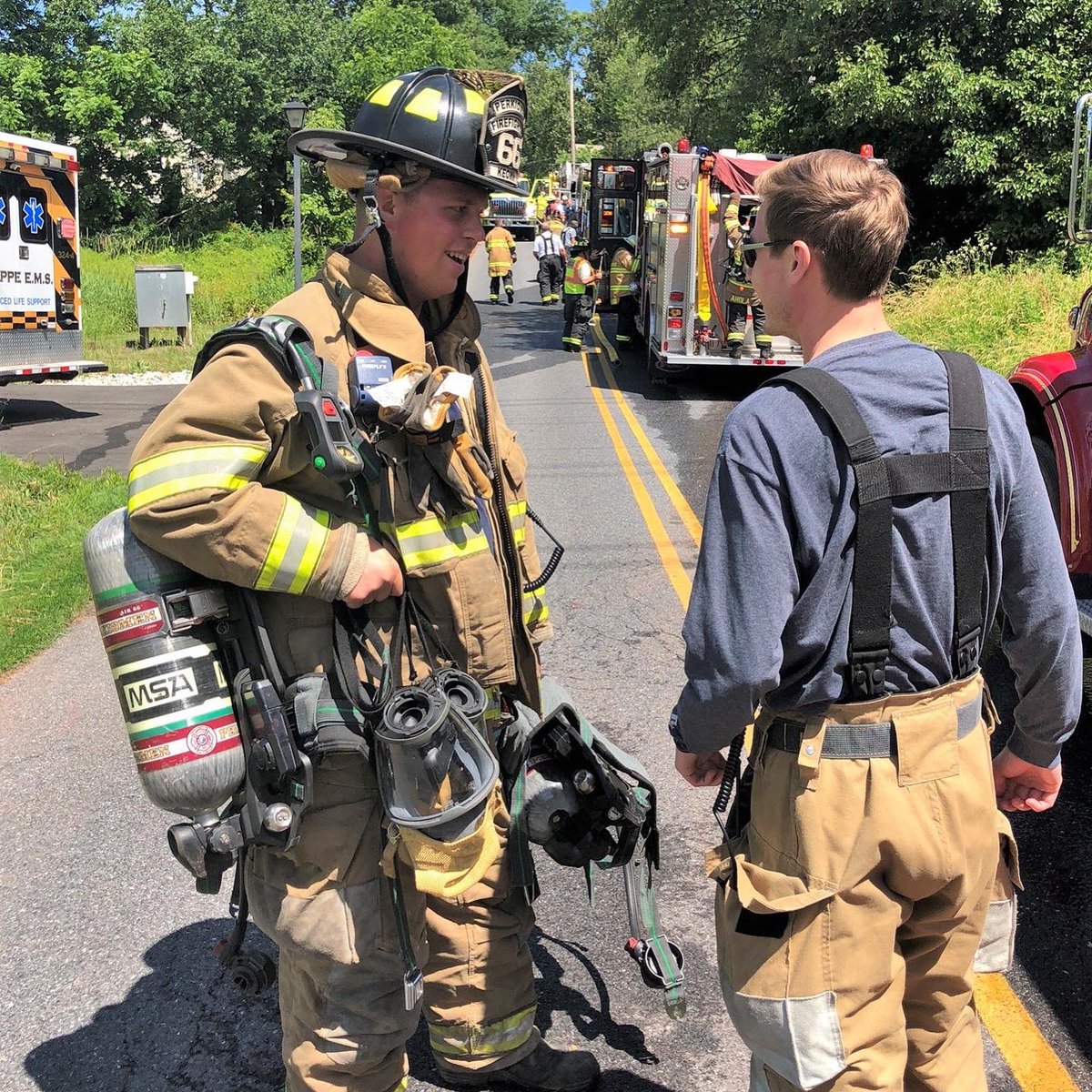 PerkiomenFire's tweet photo. Happy Birthday today to firefighter Larry Keown! Larry has been a valued volunteer with us since 2014 - that’s 8 years! Thanks for your service to the residents of Perkiomen Twp &amp; beyond. From all of us at Station 66, Happy Birthday! #perkiomenfire #belikelarry https://t.co/rCcrRdhhaO