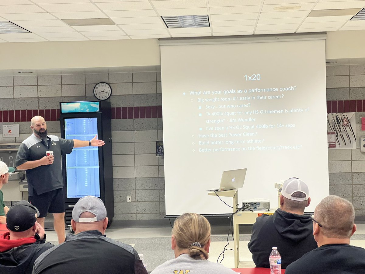 <a href="/Lancer_Strength/">Coach Stew</a> starting us off today at the first ever Iowa Strength Coaches Association Clinic! ⚡️

Thanks <a href="/DCGStrength/">Mustang Performance</a> for hosting. 👊🏻