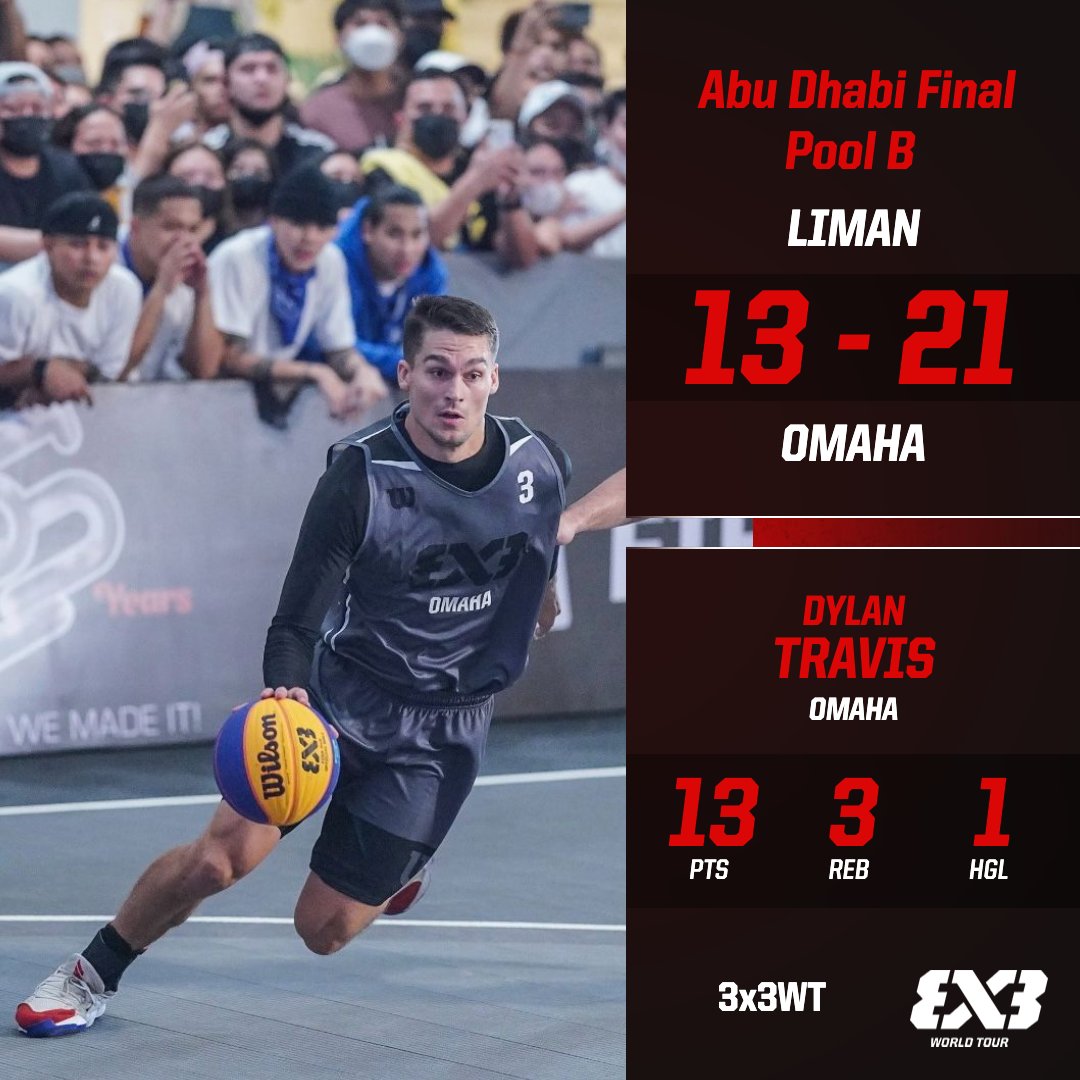 FIBA3x3's tweet photo. Omaha shocked Liman in their #3x3WTAbuDhabi opening game 🔥

#3x3WT https://t.co/yMecTmLwxc