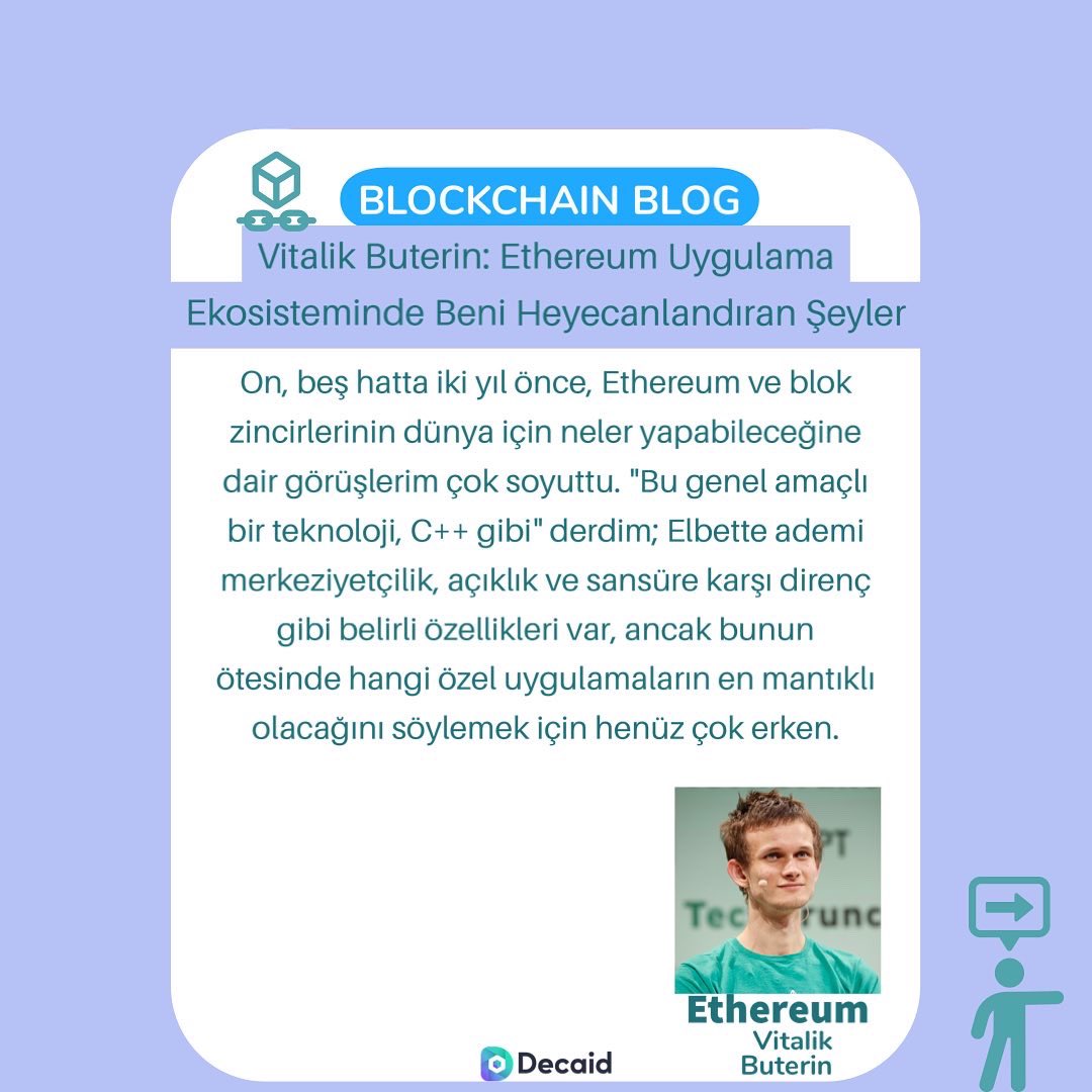 Trioblockchain's tweet image. 📌 Vitalik Buterin: Ethereum Uygulama Ekosisteminde Beni Heyecanlandıran Şeyler-TÜRKÇE ÇEVİRİ

👇👇👇

🔗 linktr.ee/Decaid

#decaid #blockchain #vitalikbuterin #web3 #web3community #nft #nftcommunity #smartcontracts #akıllıkontrat #blokzincir #yazılım #software #ethereum