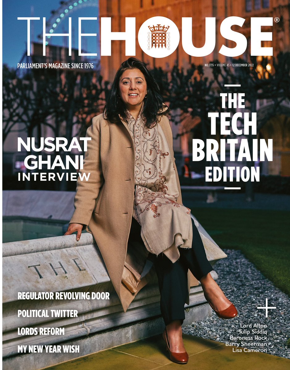 For the latest edition of <a href="/TheHouseMag/">The House magazine</a> I interviewed BEIS minister <a href="/Nus_Ghani/">Nusrat Ghani MP</a>

🗣 She spoke candidly about being close to death as a baby in Kashmir, suffering from whooping cough

And the difference part of her new brief (Life Sciences) could make to those in similar situations
