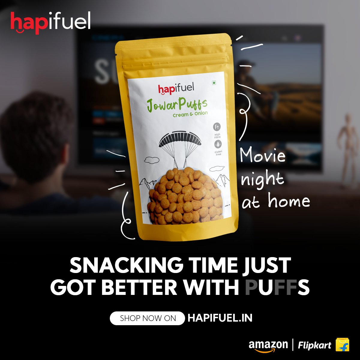 Hapifuel_Ent's tweet photo. Replace ordinary popcorn with these healthy, crispy, and slow-roasted Jowar Puffs. Get your Hapifuel Jowar Puffs now: https://t.co/CfrBpWuoPS

#Hapifuel  #Jowarpuffs #HealthyFood #HealthyLiving #HealthyMunchies #HealthandFitness #GlutenFree #GuiltFreeSnack https://t.co/L7s01k5XML