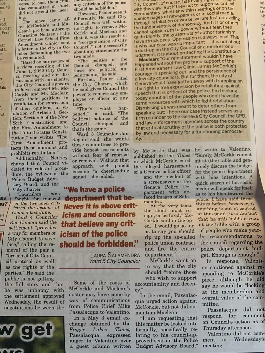 psl_flx's tweet photo. “Dismissing us was meant to deter others from speaking out; I hope our case instead serves as a firm reminder...that critical scrutiny of the police is both protected by law and necessary for a functioning democracy.” — Rob Maclean, PSL-Finger Lakes 

https://t.co/oVuRwraHES https://t.co/nh4qQFYfHz