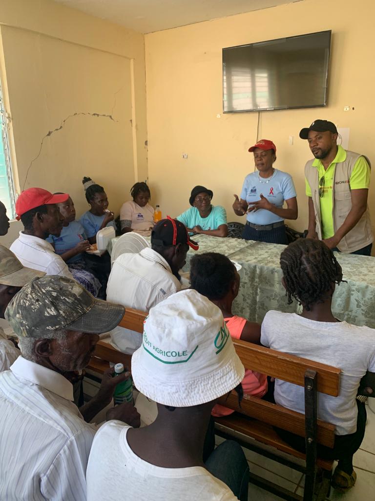 OnusidaHaiti's tweet photo. @MsppOfficiel #UCMIT and @OnusidaHaiti joint support to communities at St Pierre Hospital Grande Anse Haïti 🇭🇹.Capacity strengthened on continuity of HIV/SRH services in humanitarian & cholera. #EndAIDS #SSIAF @AmbCanHaiti @UNFPAHaiti @OPSOMSHaiti @UNICEFHaiti @OnusidaLatina https://t.co/i3JY6dZorb