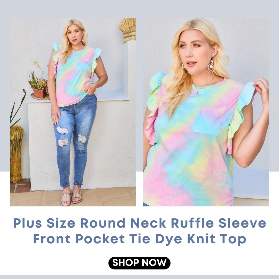 TrendingLadyGA's tweet photo. Plus Size Round Neck Ruffle Sleeve Front Pocket Tie Dye Knit Top
Buy now - https://t.co/hKG1u3c8go
#fashion #trend https://t.co/rP4nq7rnNM