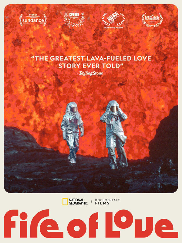T_Smithee's tweet photo. #FireOfLove est l’un des meilleurs docus de 2022.🔥

L’histoire d’amour et de volcans de Katia &amp; Maurice Krafft vue à travers leurs (hallucinantes) archives, sublimées par @saradosa. Spike Jonze + Wes Anderson, avec le charme de l’intimité. D’une beauté folle.

Sur @DisneyPlusFR. https://t.co/YO90YBrGKQ