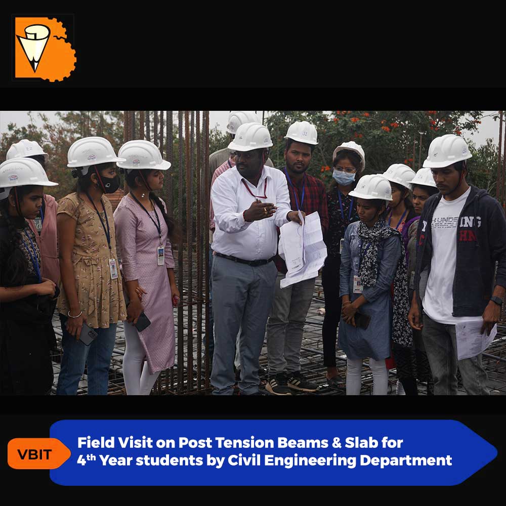 VBITHYD's tweet photo. #CivilEngineering Department conducted #FieldVisit on Post Tension (PT) beams and slabs exclusively for 4th year students.
Visit us: 🌐 https://t.co/FCg3n65rCv
#VBIT #PostTension #PostTensionConcrete #PostTensionConcreteSlab #ConcretePostTensionSlab #PTslabs #Beams #PTslab https://t.co/9neMIxCZYS