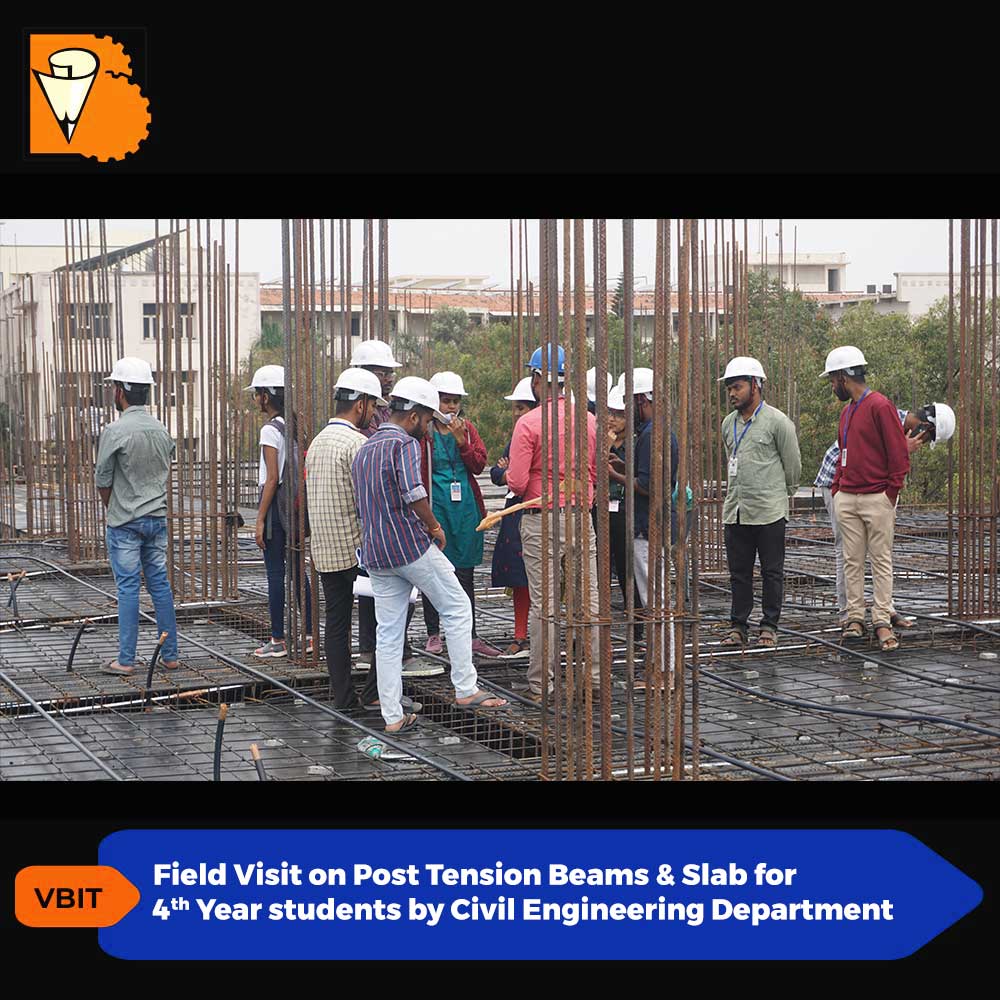 VBITHYD's tweet photo. #CivilEngineering Department conducted #FieldVisit on Post Tension (PT) beams and slabs exclusively for 4th year students.
Visit us: 🌐 https://t.co/FCg3n65rCv
#VBIT #PostTension #PostTensionConcrete #PostTensionConcreteSlab #ConcretePostTensionSlab #PTslabs #Beams #PTslab https://t.co/9neMIxCZYS