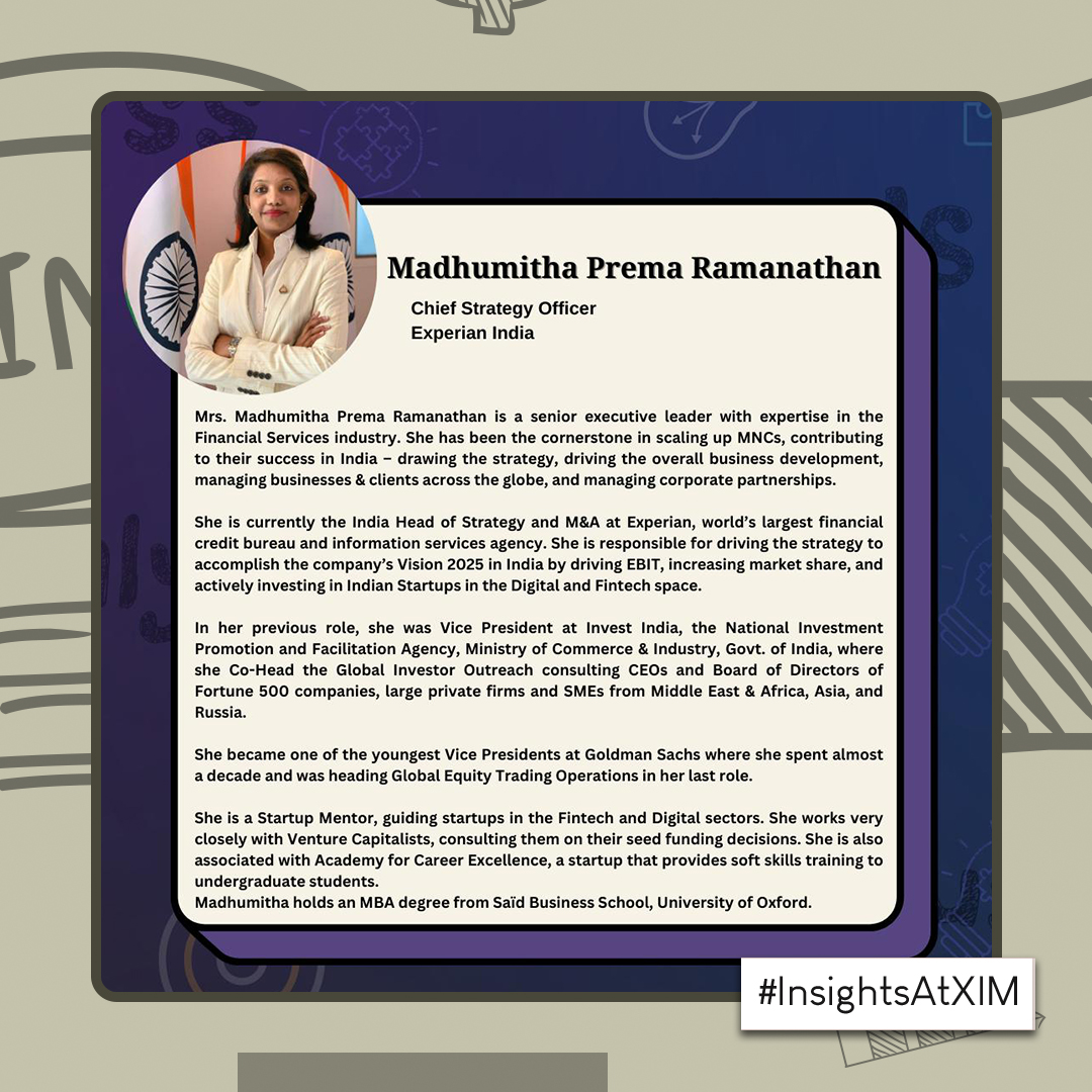 ximb_official's tweet photo. XIM, Bhubaneswar is proud to present the speaker lineup for Stratonomics‘22 - The Annual Conclave of @constrat_ximb. Our speakers are Mr. Santo Biswas, Mrs. Madhumitha Prema Ramanathan, and Mr. Rakesh Dash. We look forward to an enriching session.
#Constrat #Stratonomics https://t.co/aUUsRB6QLk