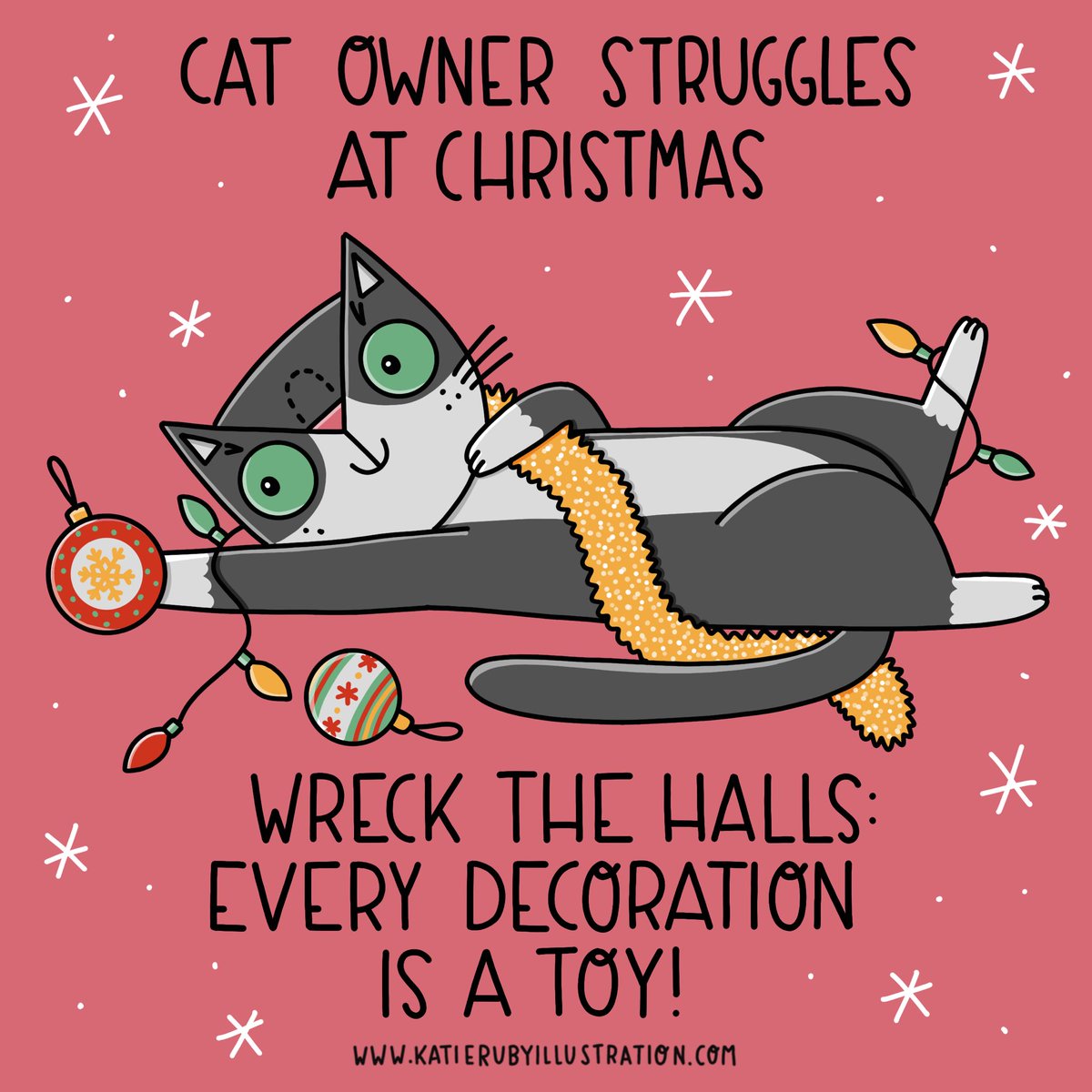 KatieRubyMiller's tweet image. A #caturday at #christmas
