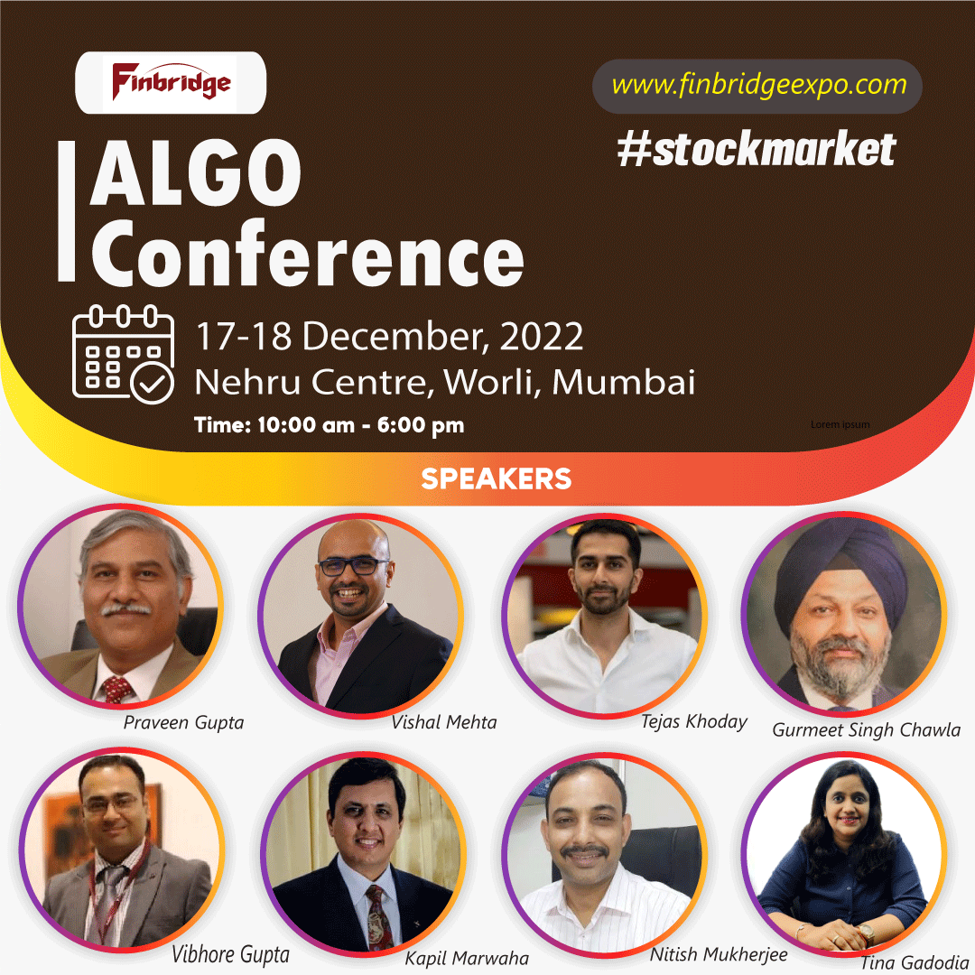 FinbridgeExpo's tweet image. Attend the #AlgoConference in #Mumbai on December 17–18, 2022. Gain insights on various aspects of  #algotrading:
✅strategy creation to execution, 
✅automating trading process 
✅Adoption of #AI in trading etc.

Register at: finbridgeexpo.com