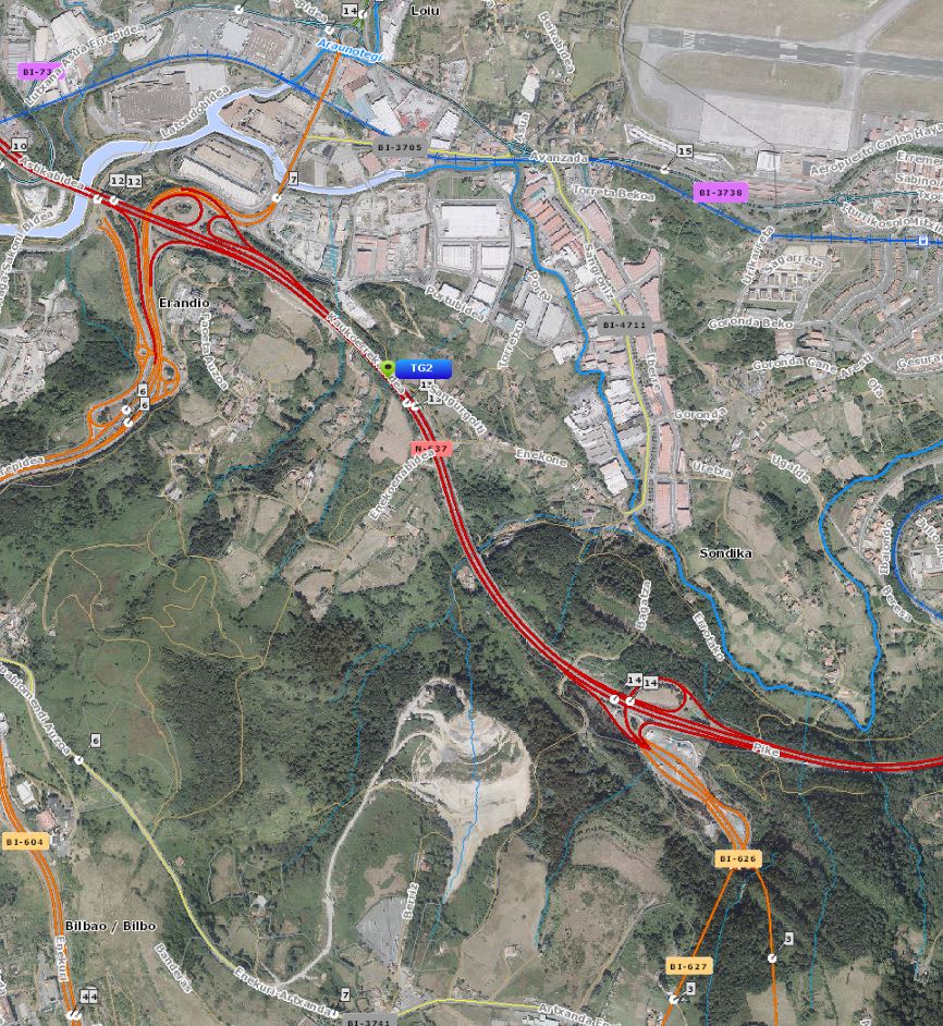 🚨 #Istripua #N637 Km 13 #Erandio-n Barakaldoko norantzan, ezkerreko erreia…