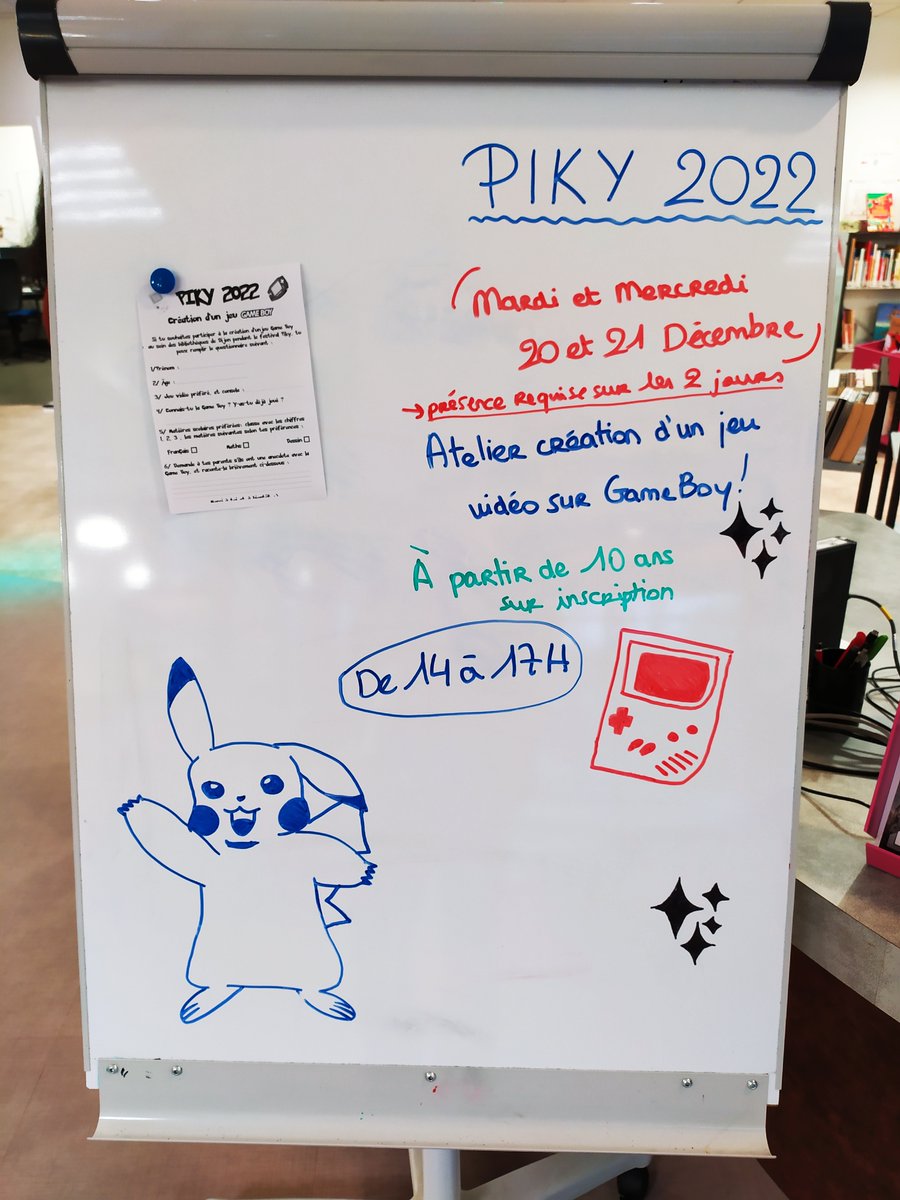 johndostudio's tweet photo. J'ai été spectateur des expositions #Piky depuis mon arrivé à @dijon ! Pour cette 10ème édition, je vais participer 🤩.
En effet 3 ateliers pour enfants, de créations de jeu sur #GameBoy  sont prévus dans les bibliothèques. Places limitées sur inscription, donc dépêchez-vous 🤗 https://t.co/VWKiq4jG7a