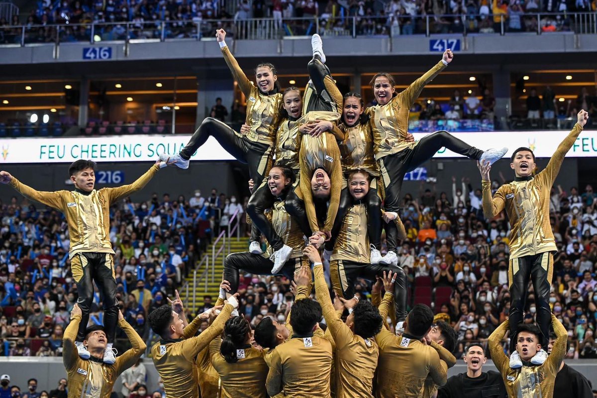 TamsMedia_'s tweet photo. RETWEET if you're PROUD of FEU Cheering Squad's performance in the #UAAPCDC2022
#EveryColorFEU https://t.co/8m08lqzy3O