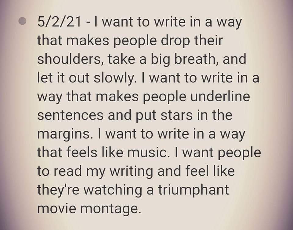 That's been my dream from the beginning. I've been told by some that I've done this for them, which makes me glad. I just hope I do that for others too. 

#amwriting #amwritingfantasy #WritingCommunity #writersoftwitter #writerslife