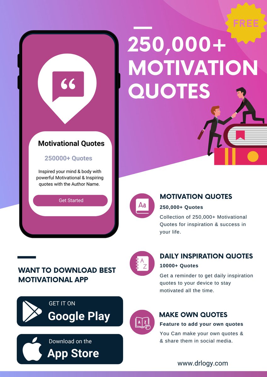 Drlogy_'s tweet image. Drlogy Motivation quotes app: 
Play Store Download : bit.ly/drlogy-quotes-…

App Store Download : apps.apple.com/.../motivation…

#MotivationQuotes #quotesapp #apps #freemotivationapp #inspiration #success #motivation #iosmotivationapp #inspirationquotes #quotes #health #drlogy