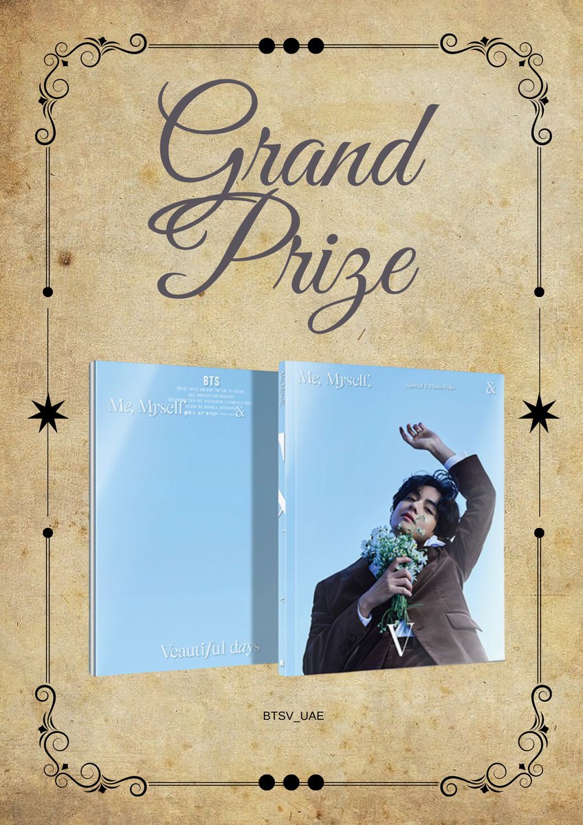 UAE_BTSV's tweet photo. 🎁GRAND PRIZE #2022HAPPYVDAY 

- 1 winner will take home V’s LATEST photo - folio. 

-Winner will be chosen via Spin the Wheel /Random Picker 

-All registered participants in the event have a chance to win this prize. 

-Event Registration form will be available soon.🫶 https://t.co/SZPWuDuGoV