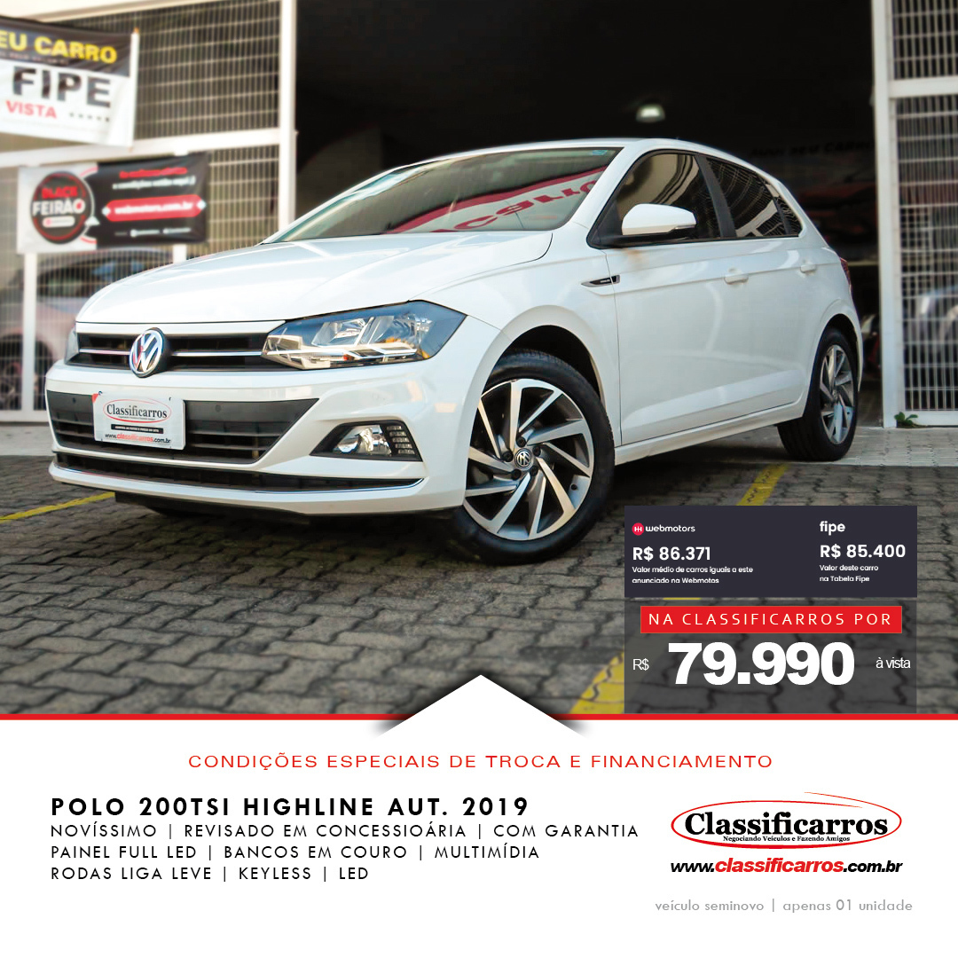 classificarros's tweet image. #sabadou com mais uma super oportunidade!
Seminovo de qualidade, com garantia e preço beeeem abaixo da #tabelafipe
.
Venha conferir, faça um test drive e garanta a melhor condições mesmo com troca ou financiamento.
#polotsi #polohighline #classificarros