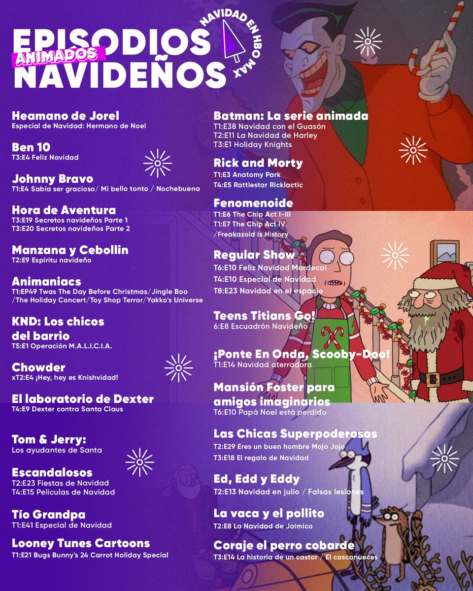 HBOMaxLat's tweet photo. A veces solo necesitas un maratón de episodios animados navideños. Te dejo mis favs 🤩 disponibles en #HBOMax. https://t.co/mzUkN0JNdY