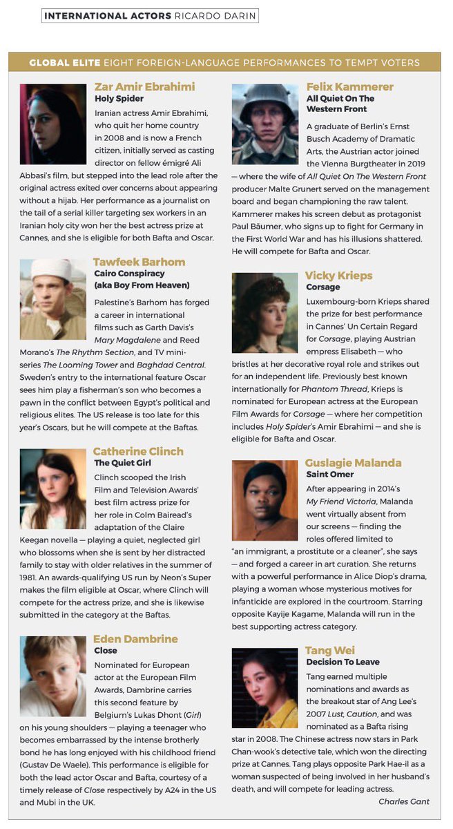 quietgirlfilm's tweet photo. Bravo Catherine! 👏🏻 Our young star, Catherine Clinch, who plays the lead role of Cáit in #AnCailínCiúin #TheQuietGirl is named by @Screendaily as one of the foreign-language performances to tempt Oscar voters. Táimid chomh bródúil aisti 🥰 #BestActress #Oscars2023 https://t.co/LgznL5BgSO