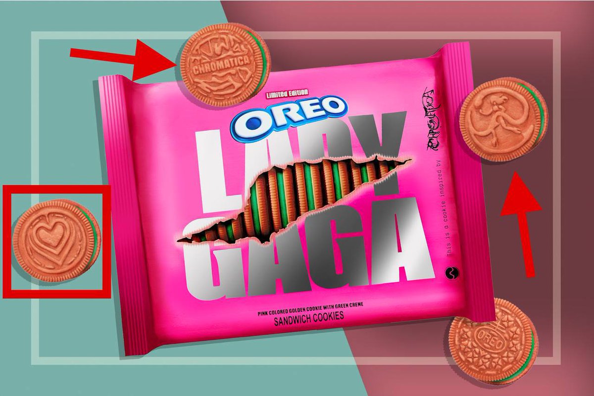 AnjaAMV's tweet photo. Lady Gaga's samenwerking met Oreo toont het GirlLover-symbool. https://t.co/Yax9IDGQ5M