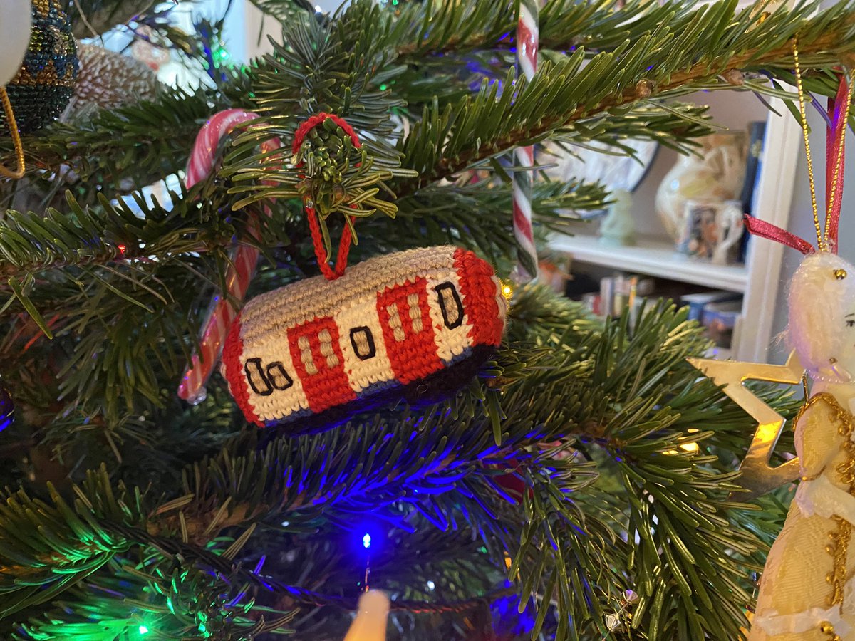 <a href="/ltmuseum/">London Transport Museum</a> <a href="/ltmuseumshop/">London Transport Museum Shop</a> significantly represented on my Christmas 🎄 this year. The hand knitted tube train is from Peru, via Covent Garden. Gorgeous.