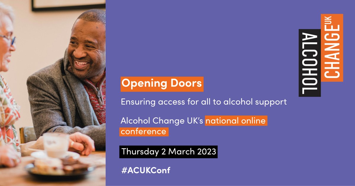 Join us at our annual conference on 2 March 2023, we’ll be hearing from people and communities we often fail to connect with, and learning more about how to bridge the gaps. Read more information here: alcoholchange.org.uk/events/opening…
